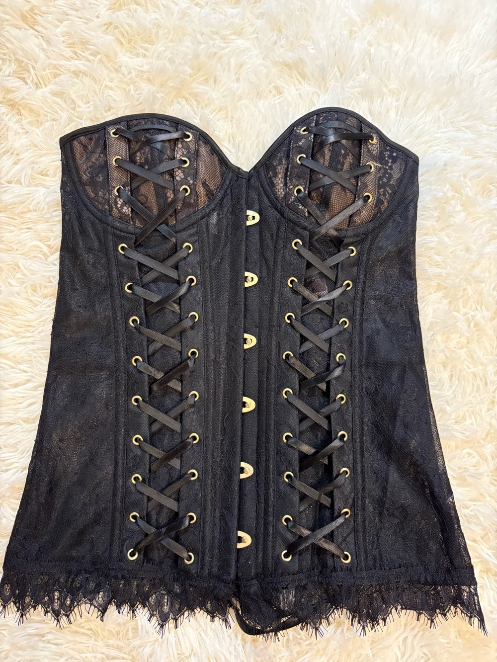 Adore Me size medium corset black lace